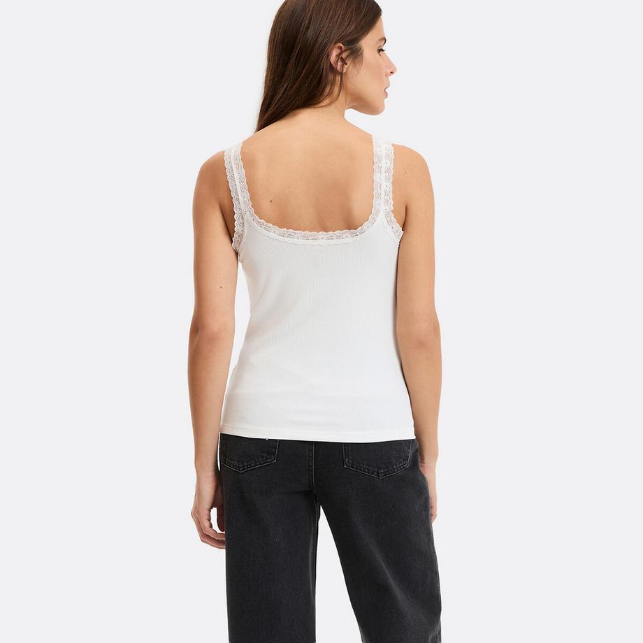 La Redoute Collections Débardeur col V détail dentelle  