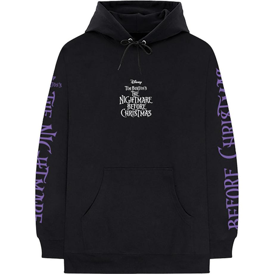 Nightmare Before Christmas Felpa con cappuccio Jumbo con stampa su schiena e maniche  