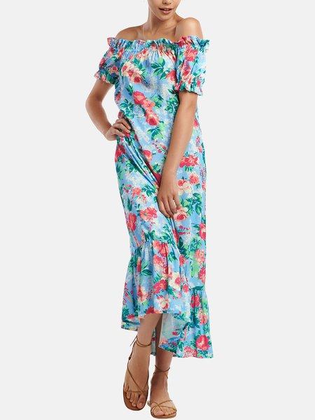 Image of Langes Sommerkleid Manila Unisex Blau M