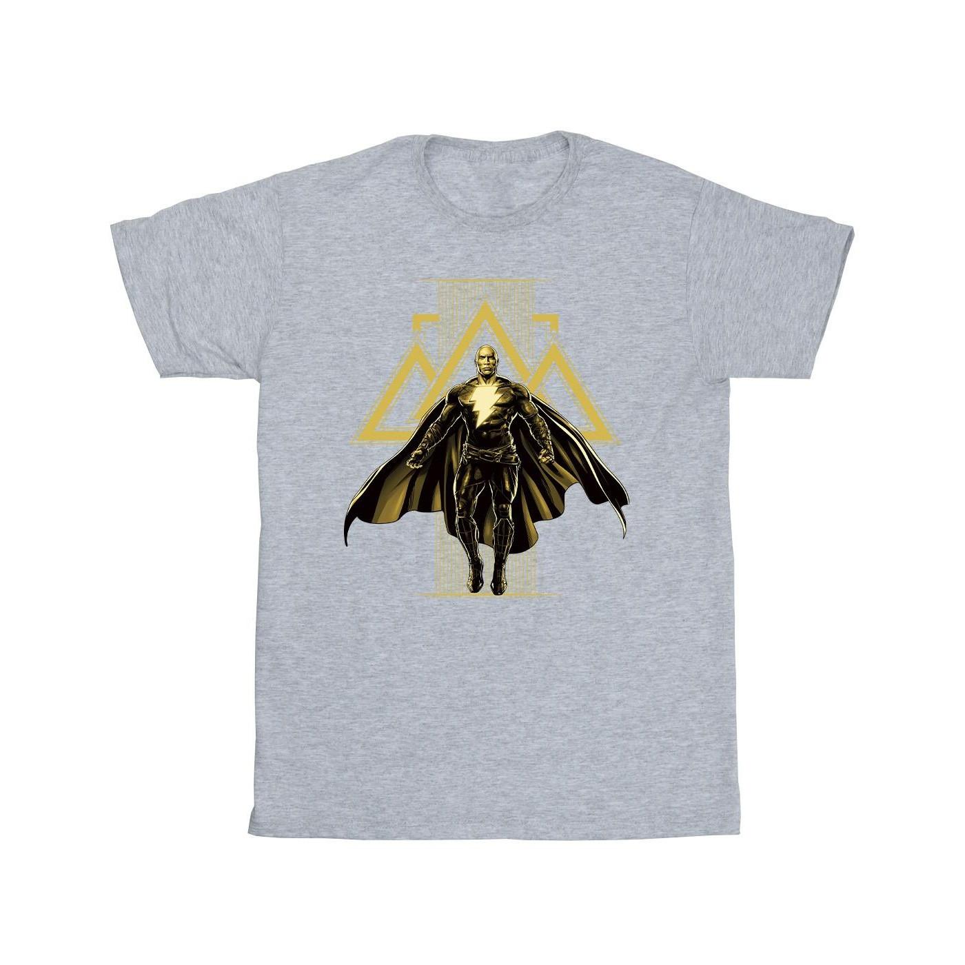 Image of Black Adam Rising Golden Symbols Tshirt Mädchen Grau 140/146