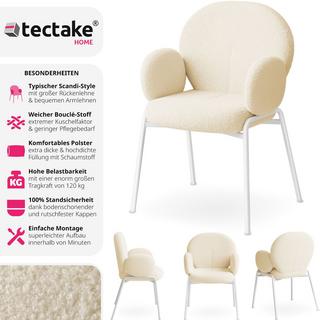 Tectake Chaise rembourrée Scandi, tissu bouclette  