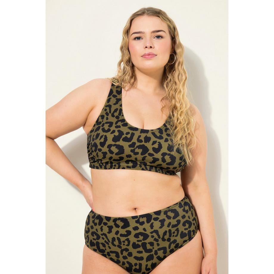 Studio Untold Bas de bikini taille haute imprimé léopard  