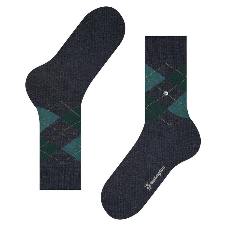 Burlington Edinburgh Melange Wollsocken  