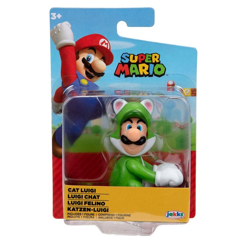 JAKKS Pacific  Nintendo Super Mario Katze Luigi Figur 6,5cm 