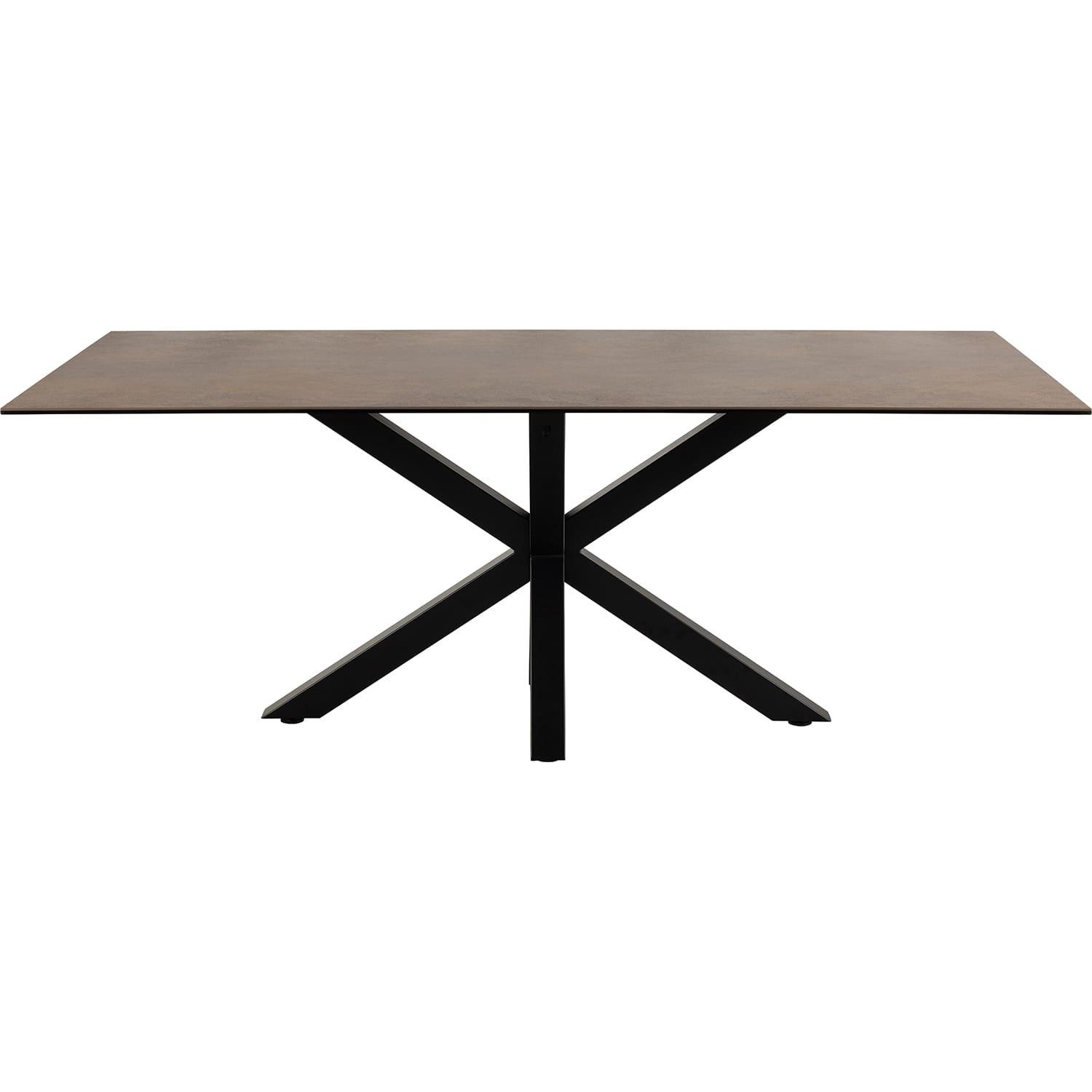 mutoni Table à manger Triple-X céramique marron rouille 200x100  