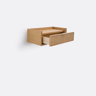 La Redoute Intérieurs Wandnachttisch Louison mit 1 Rattanschublade  