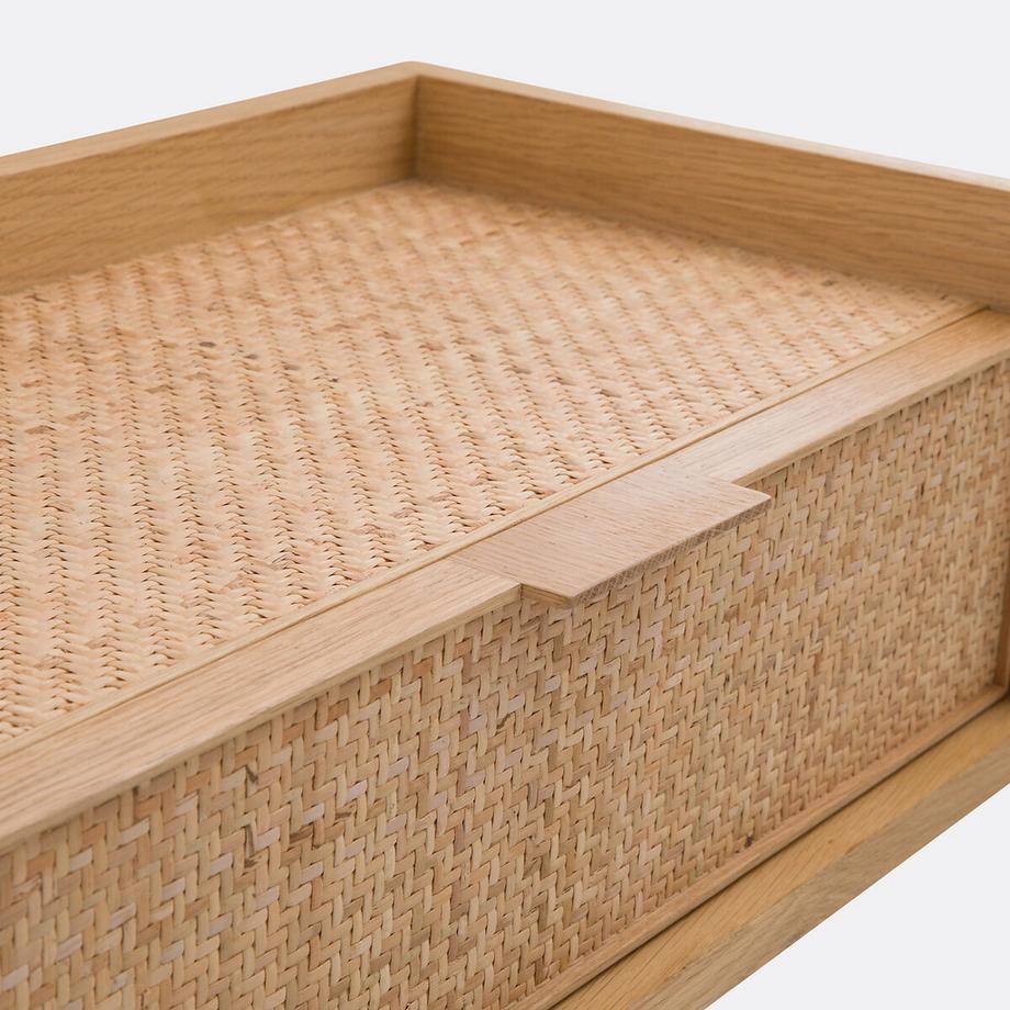 La Redoute Intérieurs Wandnachttisch Louison mit 1 Rattanschublade  