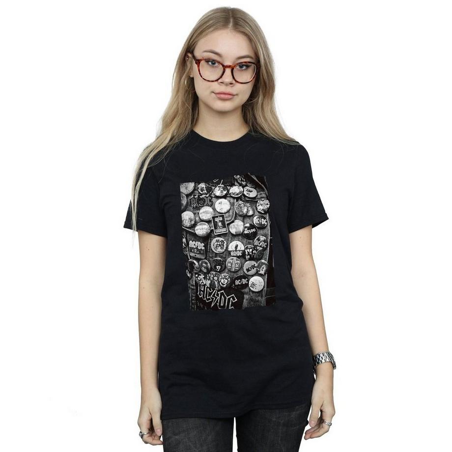 AC/DC ACDC Bedrucktes Boyfriend T-Shirt  