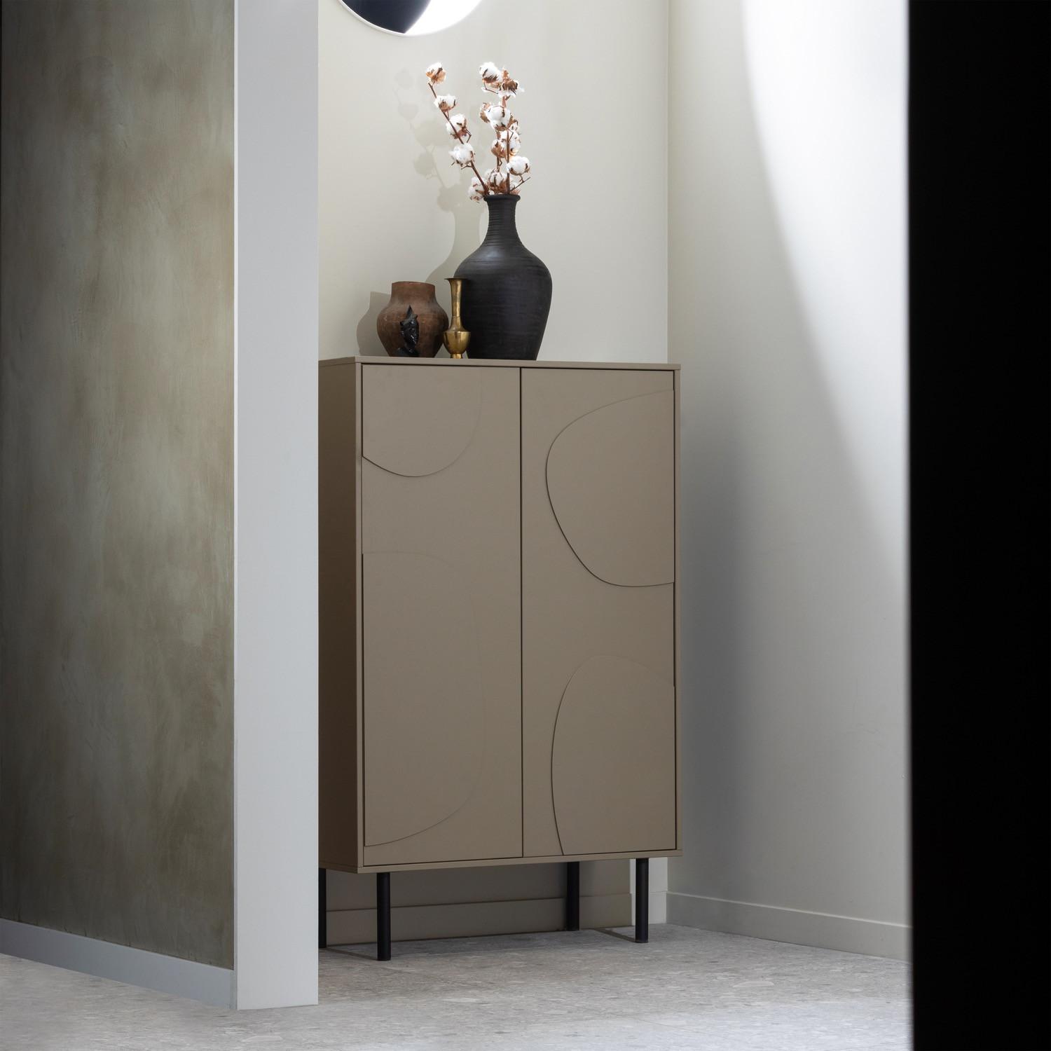 mutoni Highboard Cadiz Kiefer mud melange 135x85  