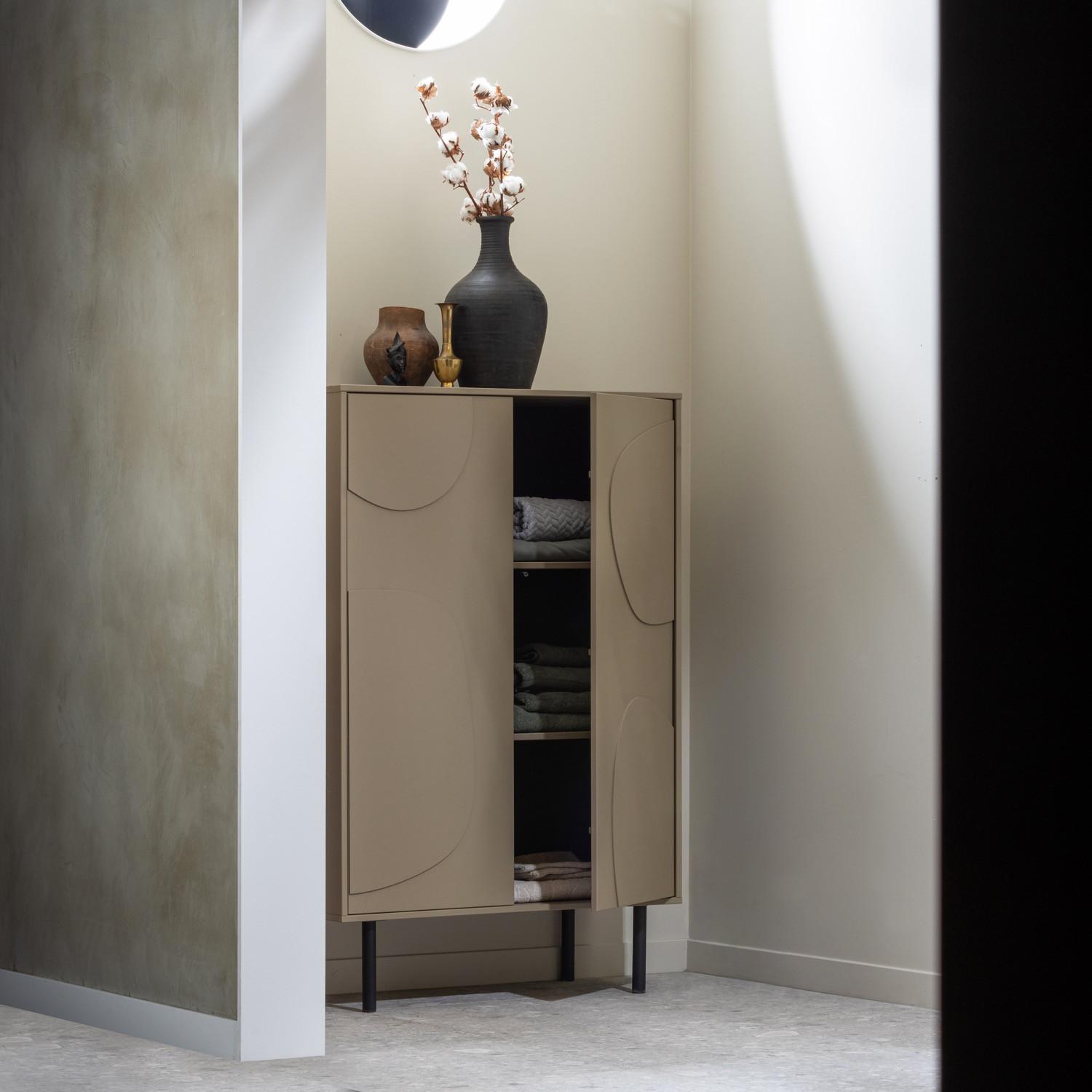 mutoni Highboard Cadiz Kiefer mud melange 135x85  