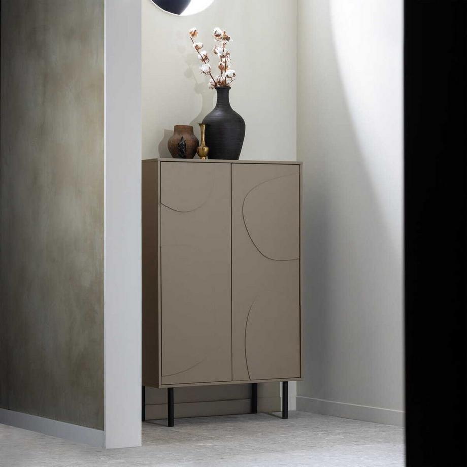 mutoni Highboard Cadiz Kiefer mud melange 135x85  