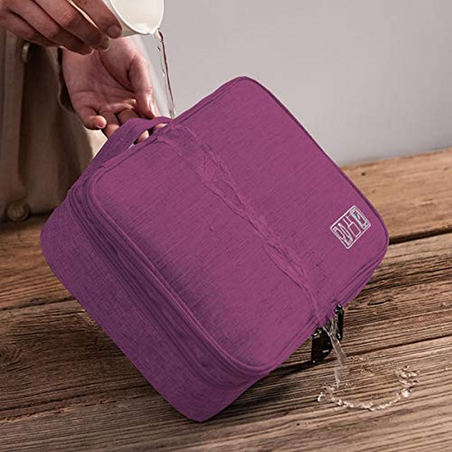 Only-bags.store  Kabel-Organizer-Tasche, wasserdichte Kabeltasche, Tasche mit fester Platte, elektronische Tasche, doppelschichtig 