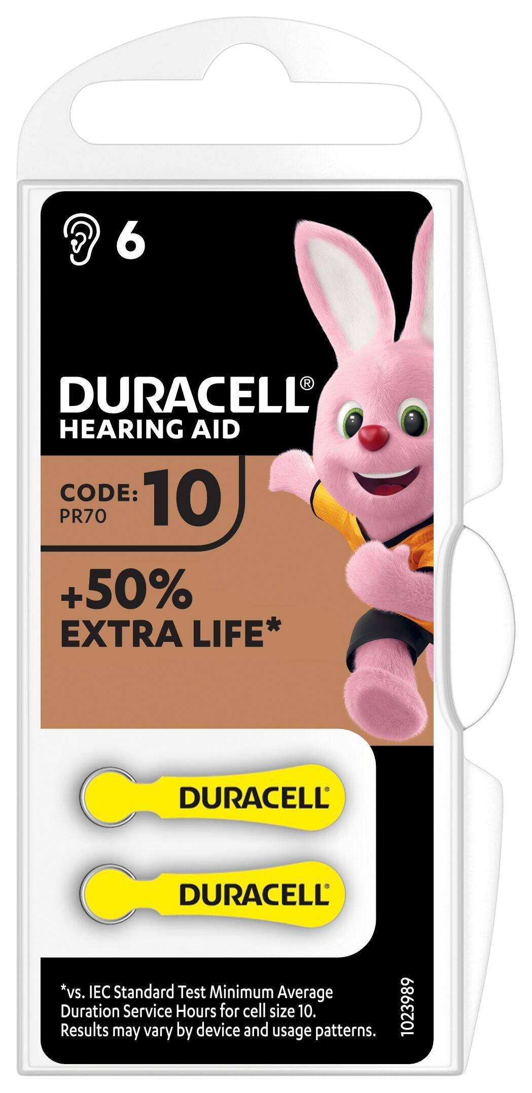 DURACELL  no. 10 Apparecchi acustici EasyTab, 60 pezzi 