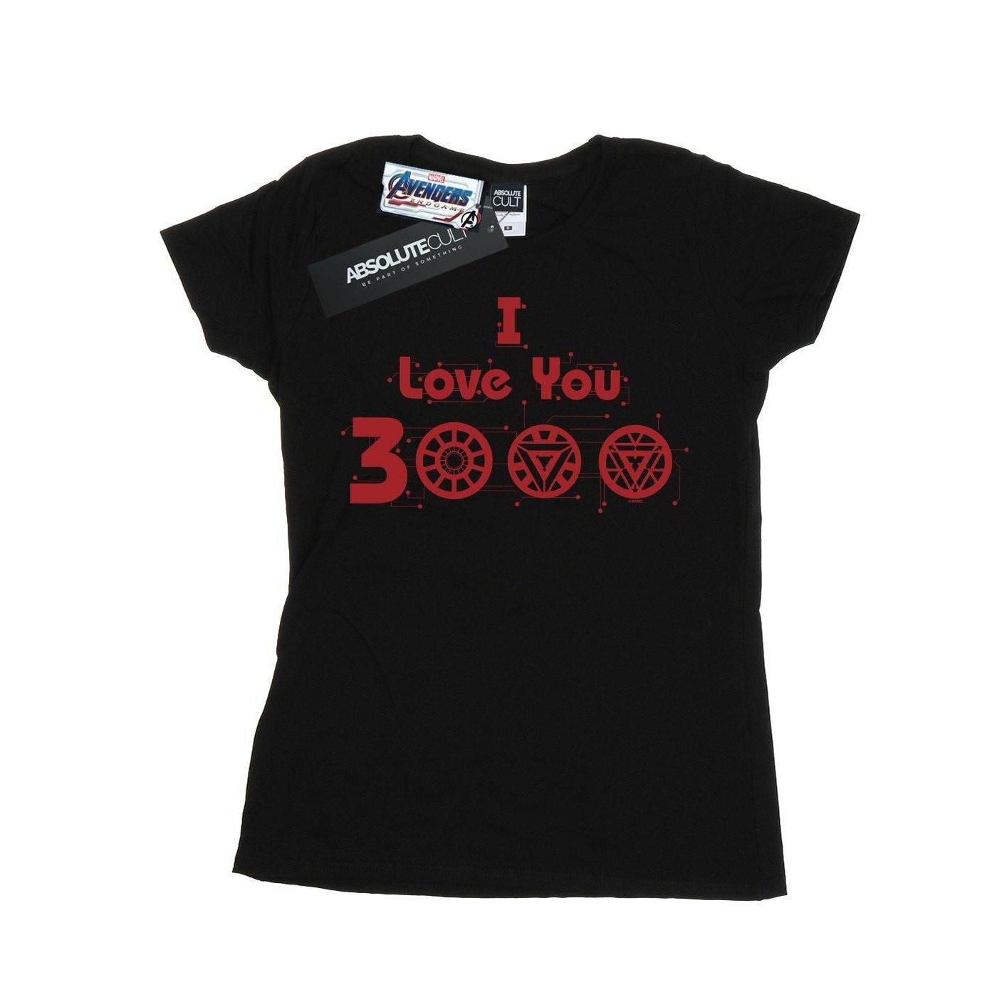 Image of Avengers Endgame I Love You 3000 Circuits Tshirt Damen Schwarz XXL