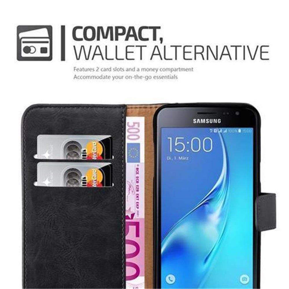 Cadorabo  Housse compatible avec Samsung Galaxy J3 2016 - Coque de protection avec fermeture magnétique, fonction de support et compartiment pour carte 