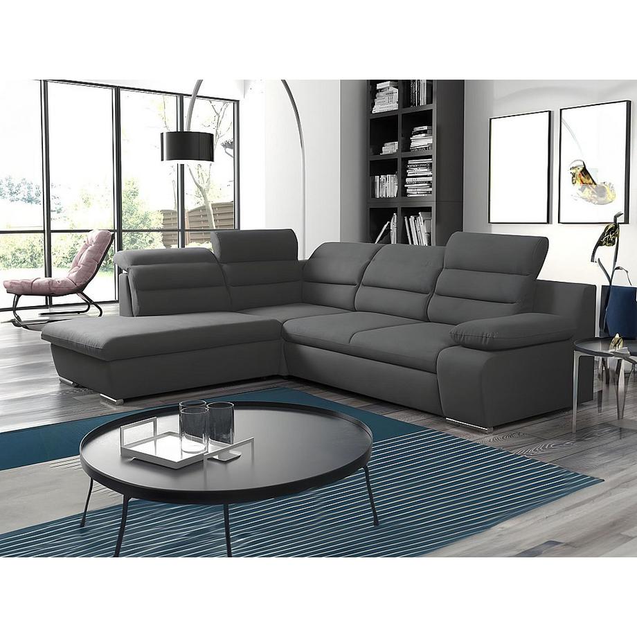 Vente-unique Canapé d'angle conible en tissu PYLOS Angle gauche  