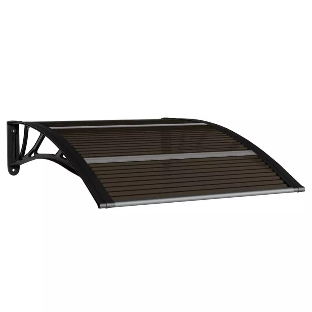 VidaXL - Türvordach polycarbonat, One Size, Schwarz