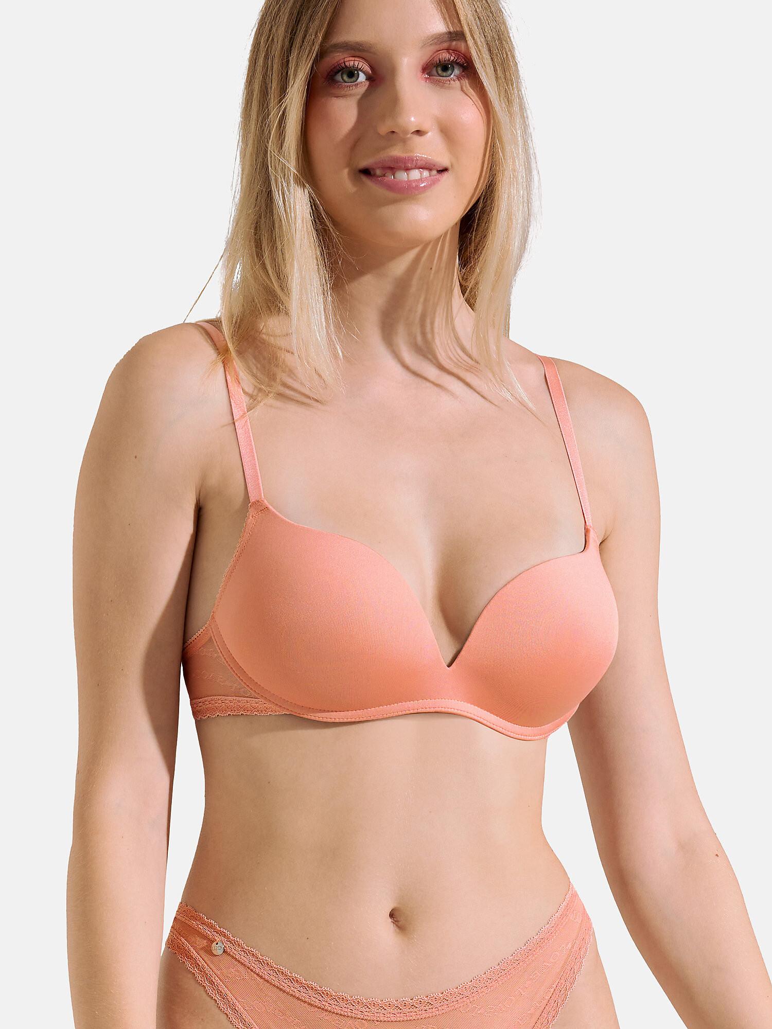 Image of Push-up-bh Ohne Bügel Honey Damen Korall A/80
