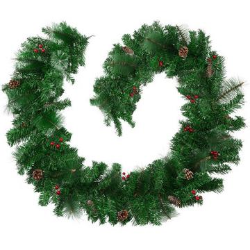 Ghirlanda natalizia con pigne di abete estetica naturale 2,7 m