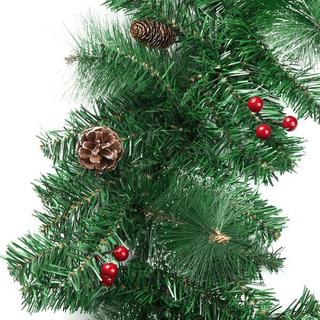 Tectake Ghirlanda natalizia con pigne di abete estetica naturale 2,7 m  
