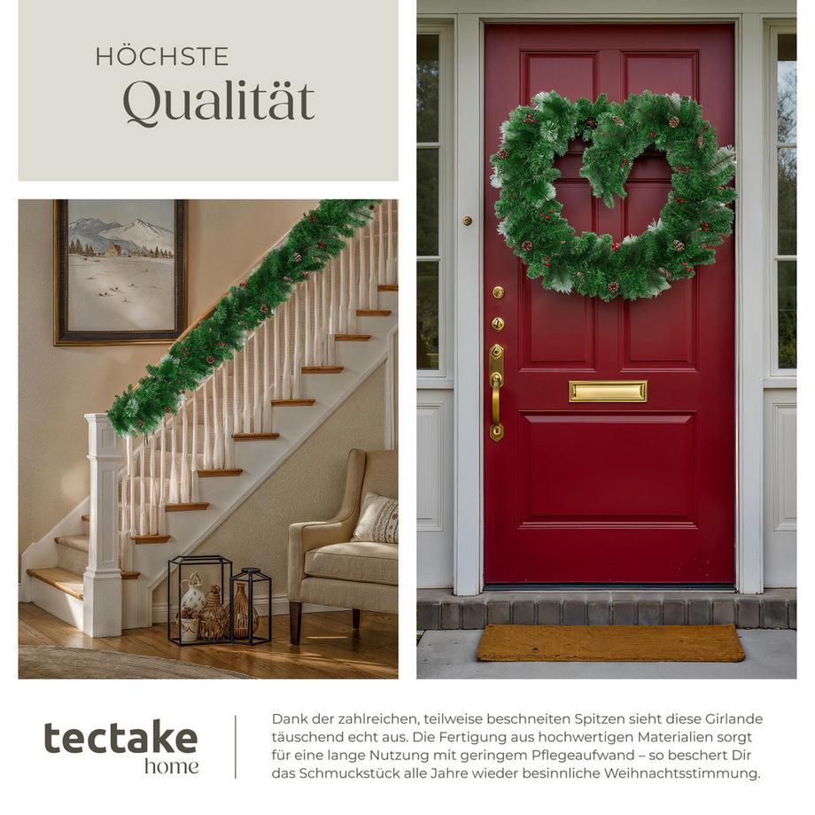 Tectake Ghirlanda natalizia   aspetto naturale, 270 cm  
