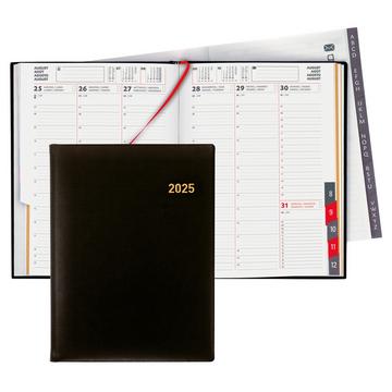 Agenda de bureau Orario® cuir - Noir