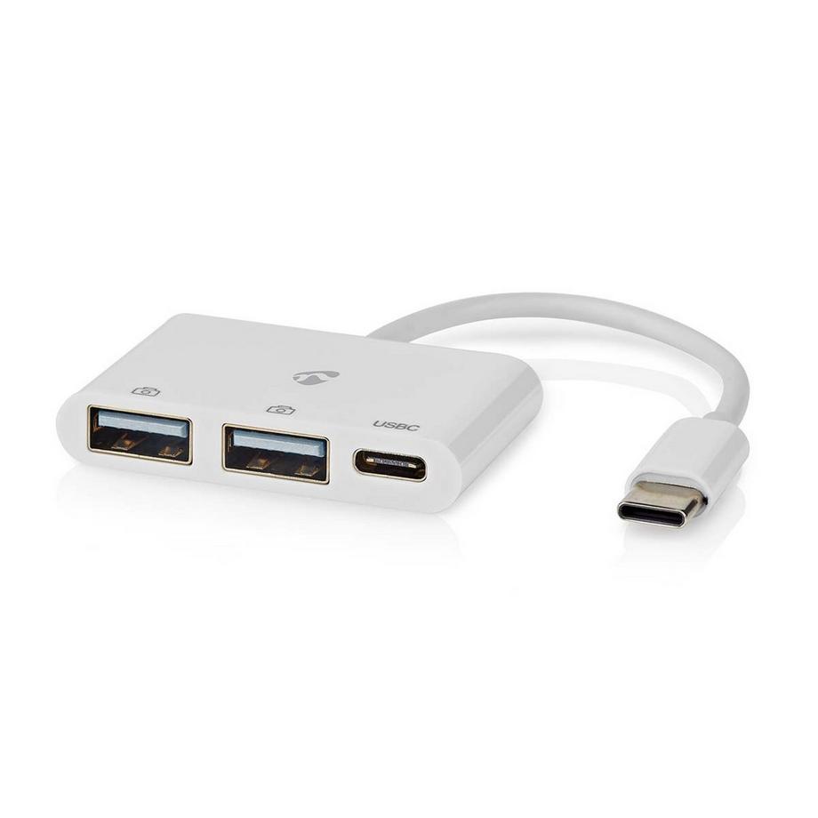 Nedis  Hub USB | 1x USB-C™ | 1x USB-C™ / 2x USB 2.0 A Femelle | Port(s) 3 ports | Alimentation USB 