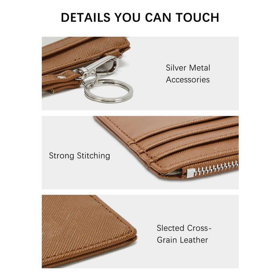 Only-bags.store Petit Porte-Cartes en Cuir PU Protection RFID Portefeuille Étui à Cartes  