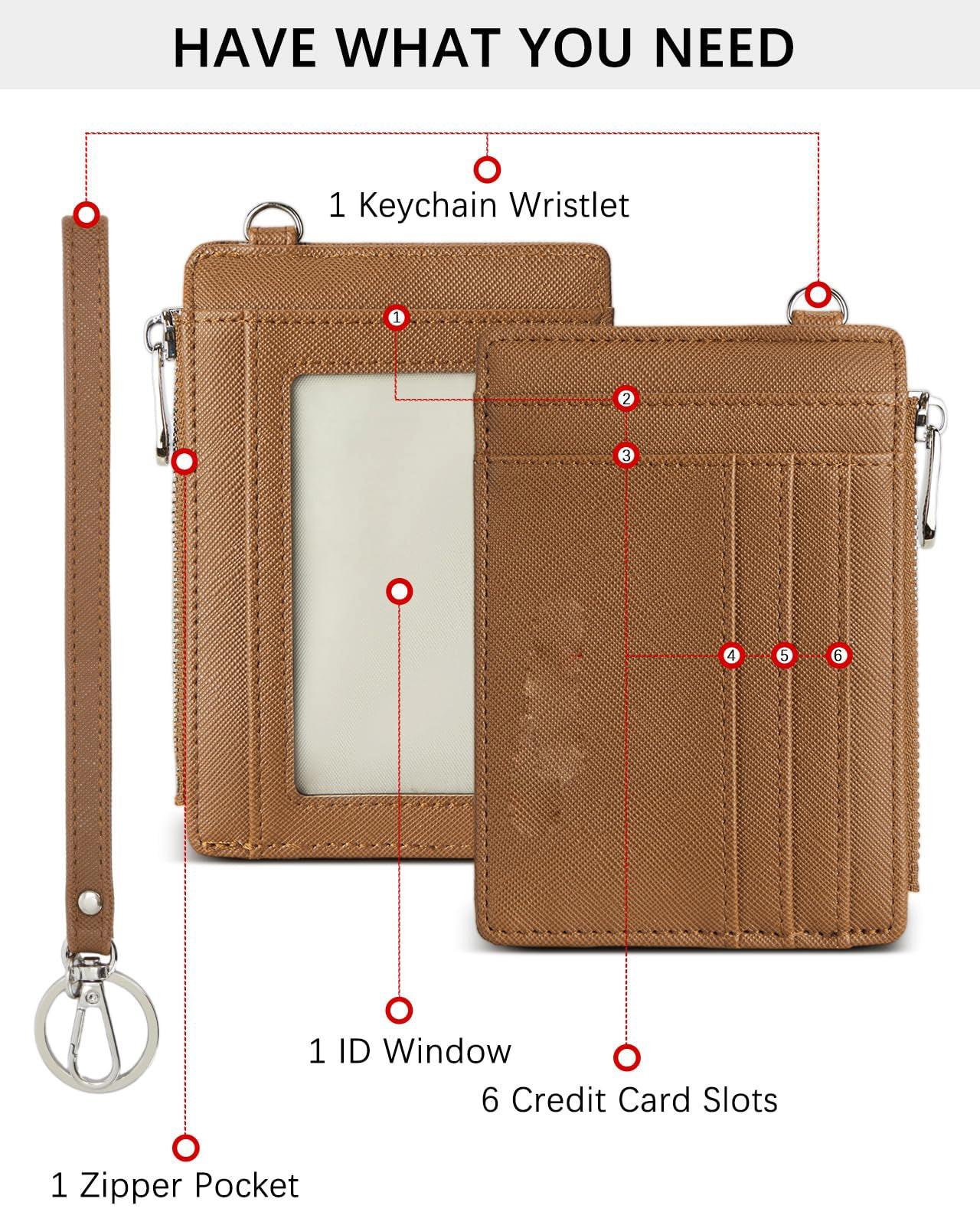 Only-bags.store Petit Porte-Cartes en Cuir PU Protection RFID Portefeuille Étui à Cartes  