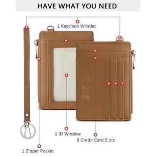 Only-bags.store  Petit portefeuille, étui pour cartes de crédit en cuir PU Étui pour cartes de crédit avec protection RFID 