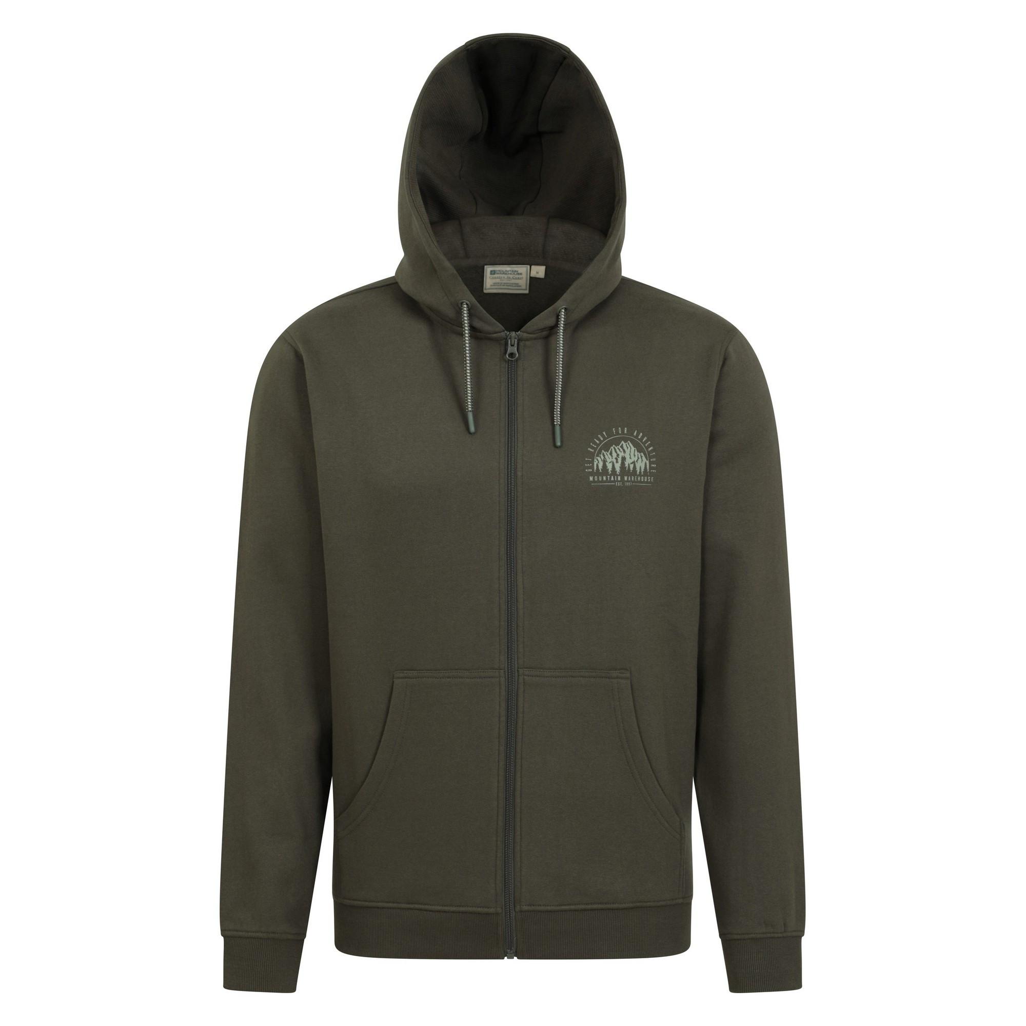 Image of Adventure Hoodie Mit Durchgehendem Reißverschluss Herren Grün M