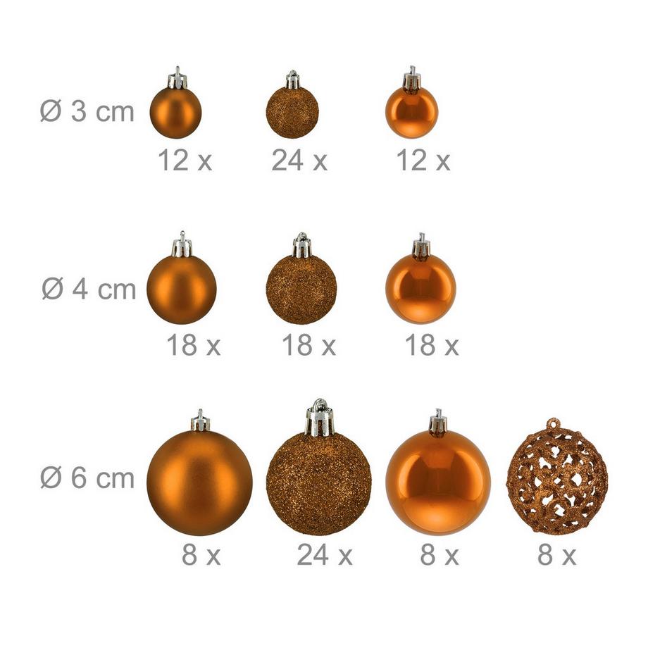Northix Weihnachtskugeln-Set, 150-teilig  