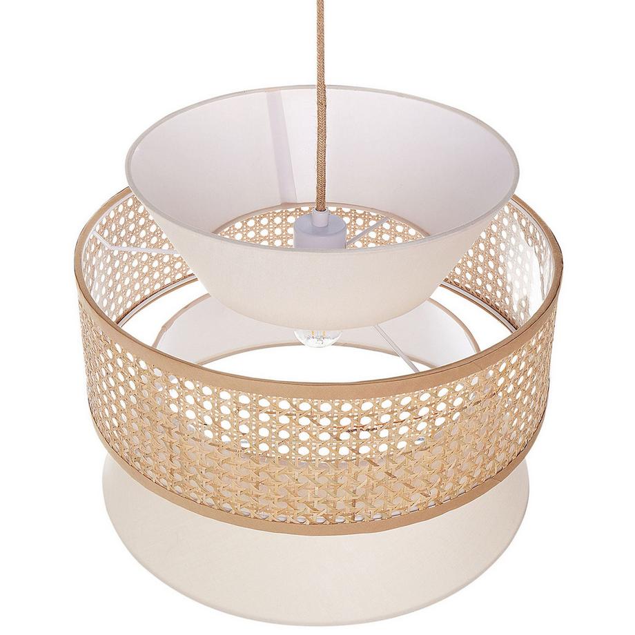 Beliani Hängelampe aus Stoff Boho LUYANO  