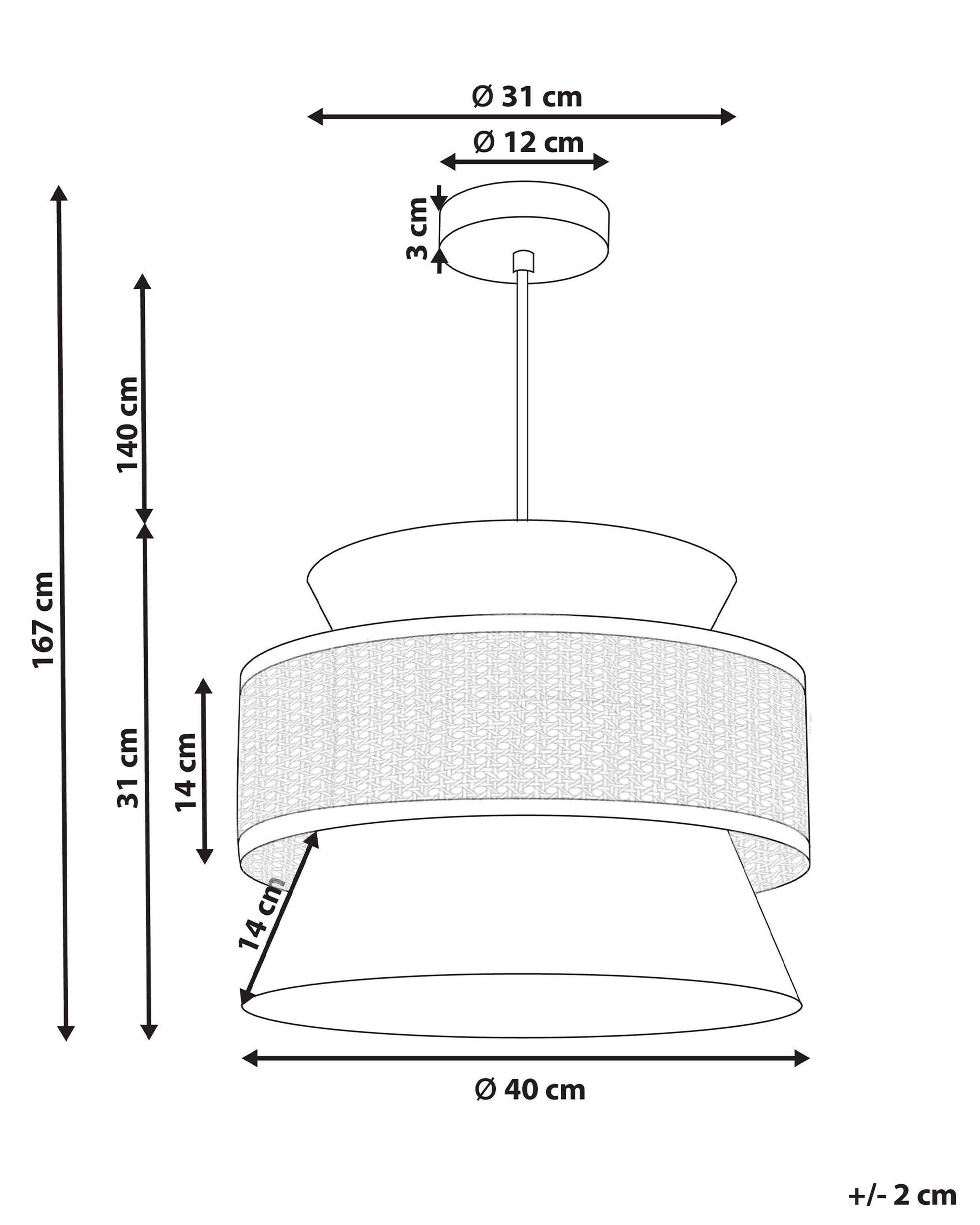 Beliani Lampe suspension en Polyester Boho LUYANO  