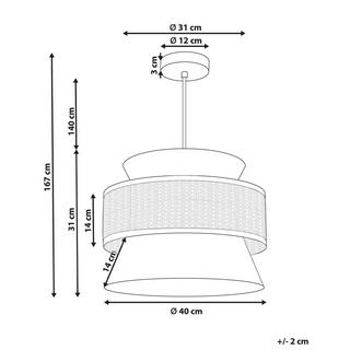 Beliani Lampe suspension en Polyester Boho LUYANO  