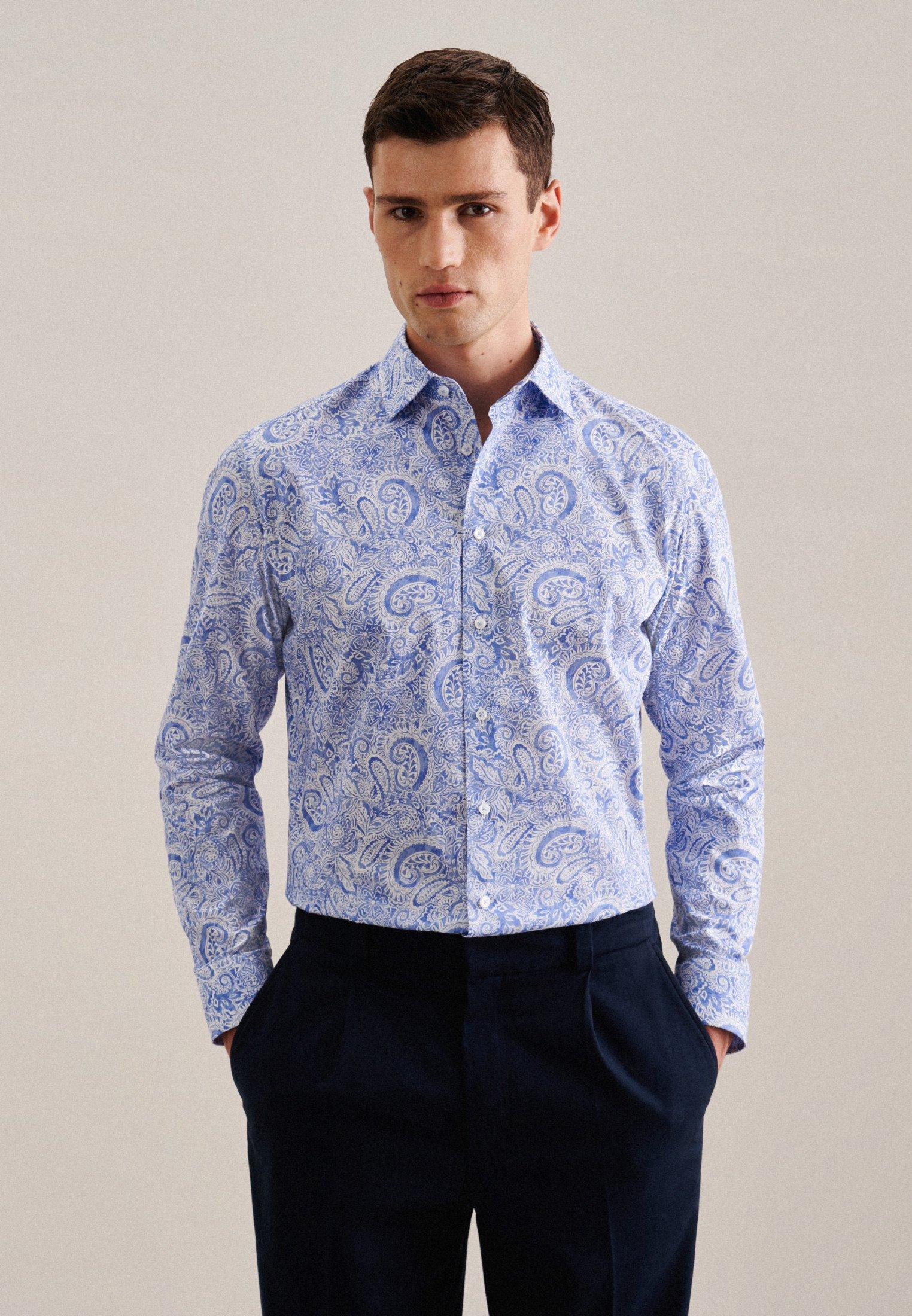 Seidensticker  Business Hemd X-Slim Fit Langarm Paisley 