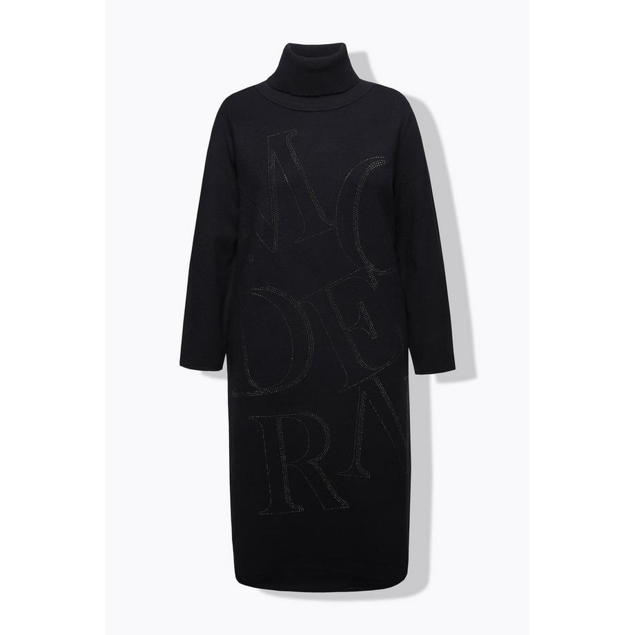 Ulla Popken Abito in maglia Lettere Collo Alto Maniche Lunghe  