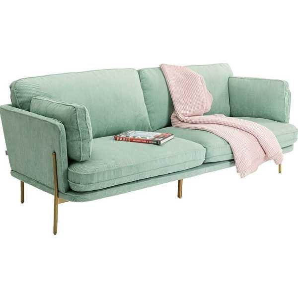 KARE Design Sofa Shirly 3-Sitzer Mint  