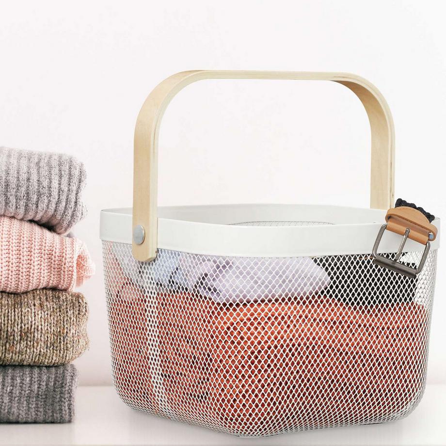Northix Paniers en fil métallique avec poignées, lot de 2  