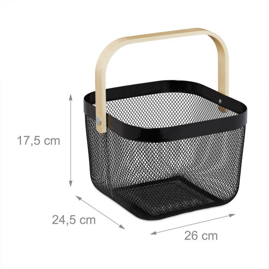 Northix Paniers en fil métallique avec poignées, lot de 2  