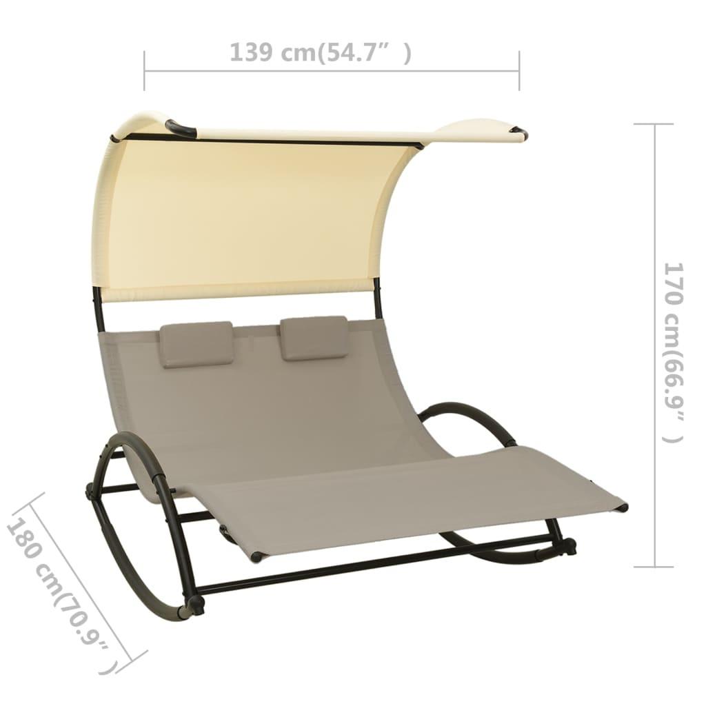 VidaXL Chaise longue acier  