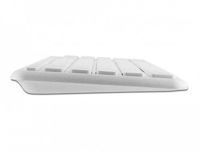 DeLock  12703 Tastatur Maus enthalten RF Wireless QZERTY Deutsch Weiß 