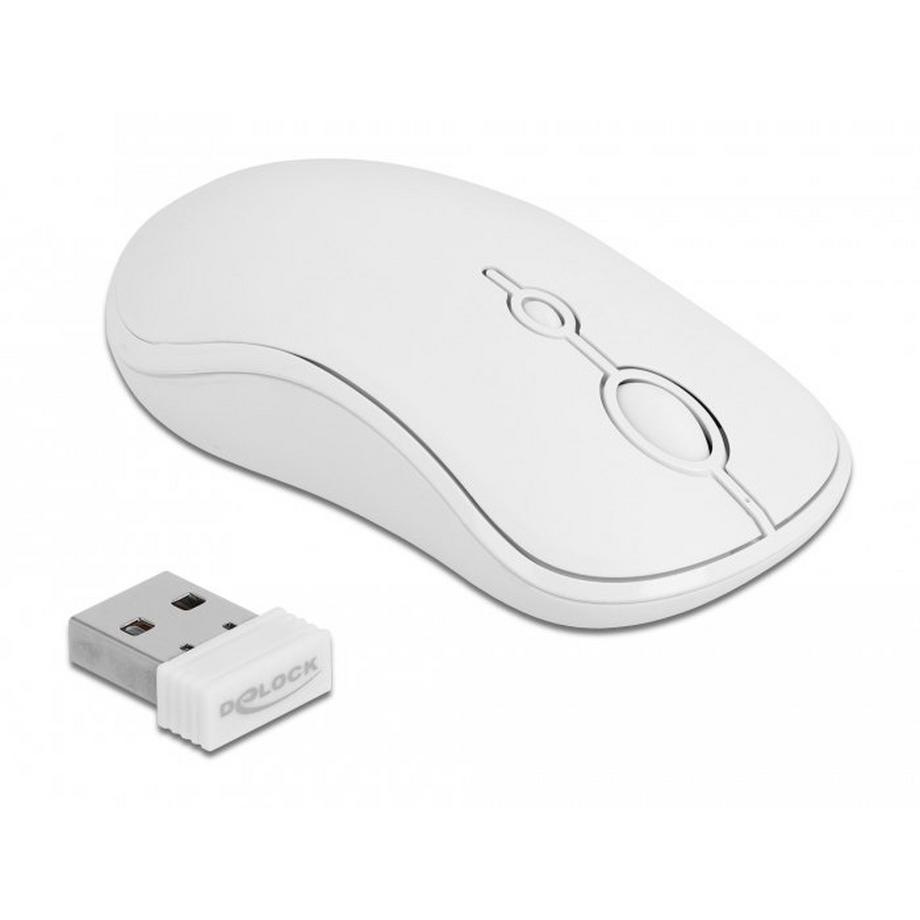 DeLock  USB Tastatur und Maus Set 2,4 GHz kabellos weiß 