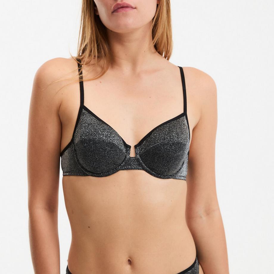 La Redoute Collections BH TAMARA in Corbeille-Form aus Mikrofaser und metallisierten Garnen  
