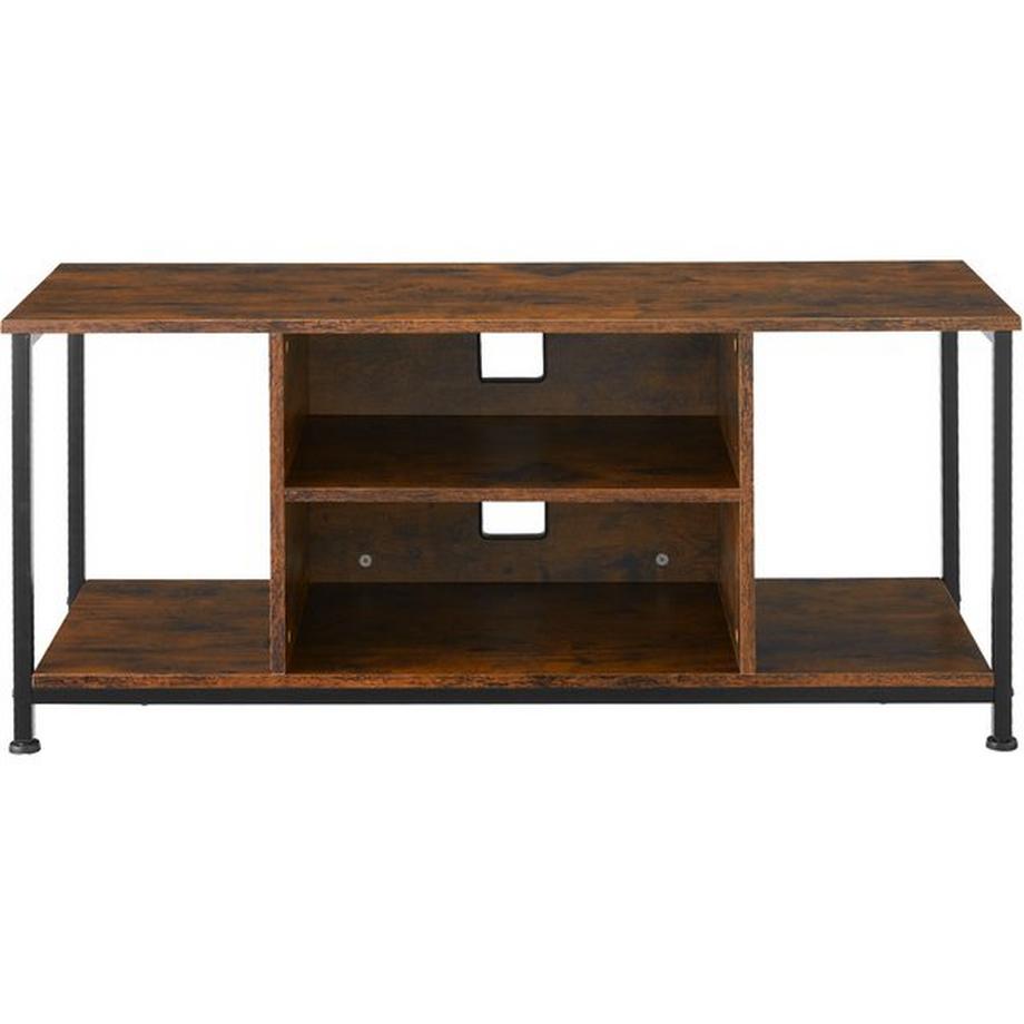 Tectake TV-Regal mit 4 offenen Fächern und verstellbarem Einlegeboden  