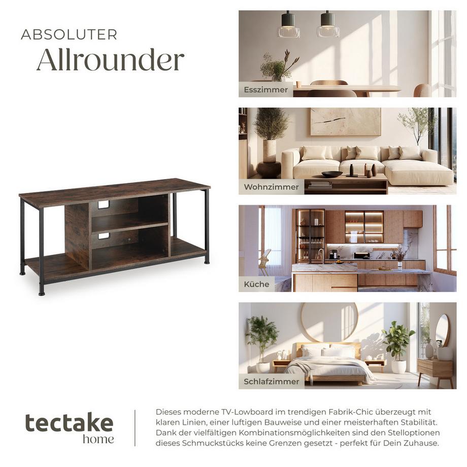 Tectake Mobile TV Austin stile industriale  