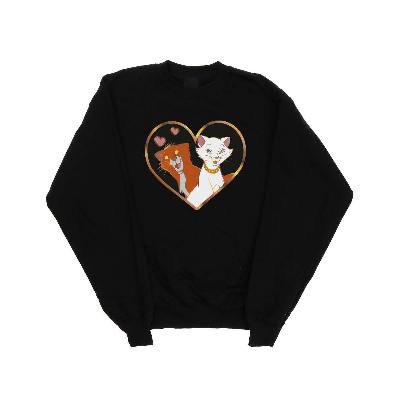 Image of The Aristocats Heart Sweatshirt Unisex Schwarz 128