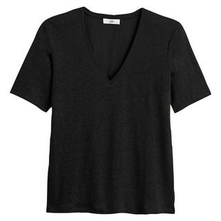 La Redoute Collections  Tee shirt en lin col v 