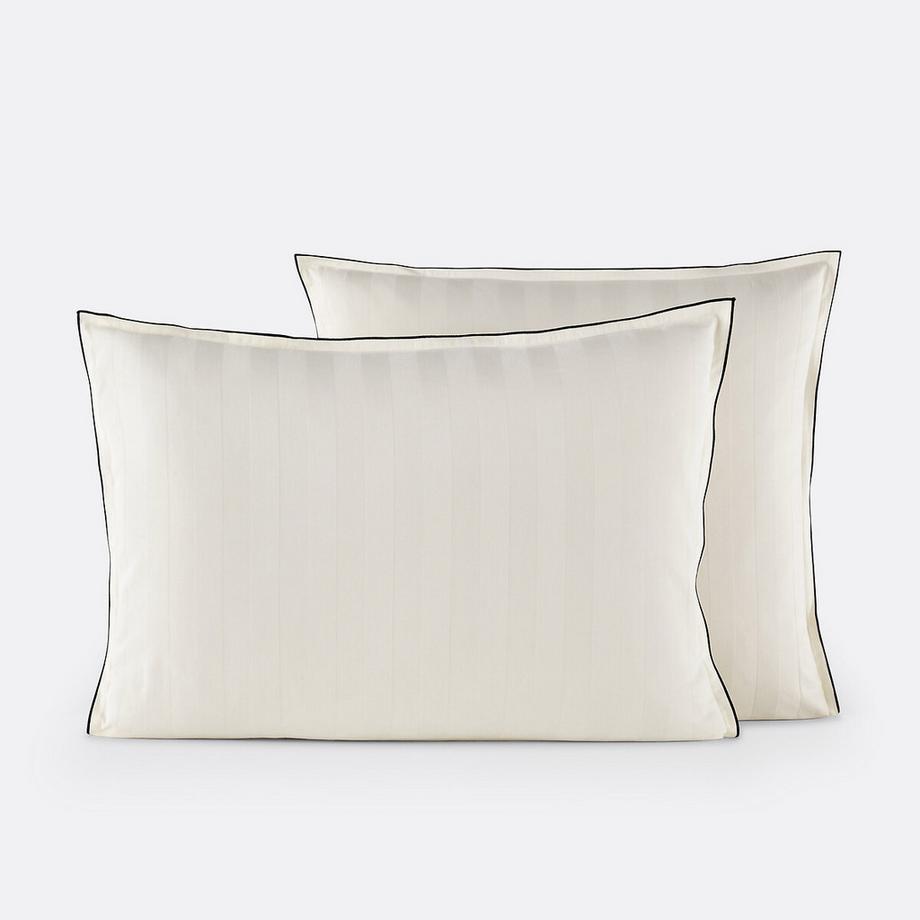 Taie d'oreiller en satin de coton lavé
