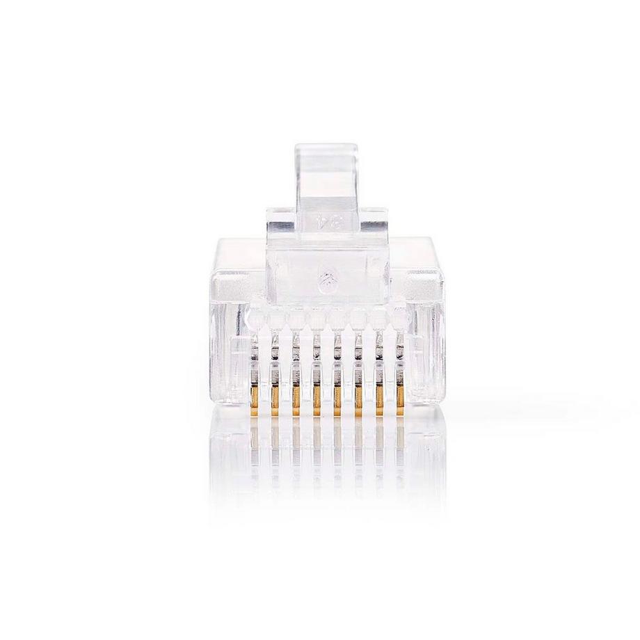 Nedis  RJ45-Stecker | Männlich | Verseilte UTP CAT5 | Gerade | Vergoldet | 10 Stk. | PVC | Transparent | Schachtel 